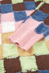 Textured Checkerboard Knit Button Front Cardigan