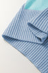 Textured Checkerboard Short Sleeve Crew Neck Knit Sweater