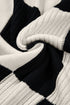 Textured Checkerboard Short Sleeve Crew Neck Knit Sweater
