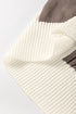 Textured Checkerboard Short Sleeve Crew Neck Knit Sweater