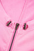 Textured Checkerboard Sleeve Half Zip Hooded Sweatshirt