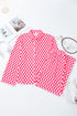 Textured Checkered Button Down Wide Leg Pajama Set