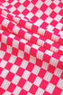 Textured Checkered Button Down Wide Leg Pajama Set