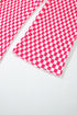 Textured Checkered Button Down Wide Leg Pajama Set