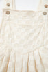 Textured Checkered High Waist Wide Leg Overall Jumpsuit