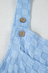 Textured Checkered High Waist Wide Leg Overall Jumpsuit