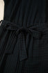 Textured Checkered Mesh One Shoulder Wide Leg Jumpsuit