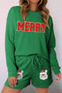 Textured Chenille Sequin Letter Santa Short Graphic Set
