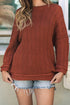 Textured Chevron Knit Drop Shoulder Tunic Sweater