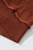 Textured Chevron Knit Drop Shoulder Tunic Sweater