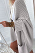 Textured Chunky Knit Open Front Slouchy Cardigan