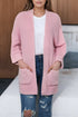 Textured Chunky Knit Open Front Slouchy Cardigan