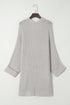 Textured Chunky Knit Open Front Slouchy Cardigan
