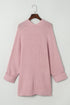 Textured Chunky Knit Open Front Slouchy Cardigan