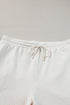 Textured Collared Top And Wide Leg Pants Loungewear