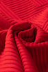 Textured Collared V Neck Puff Short Sleeve Shift Mini Dress