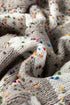 Textured Confetti Speckled Block Print Open Cardigan
