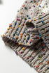 Textured Confetti Speckled Block Print Open Cardigan