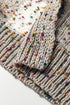 Textured Confetti Speckled Block Print Open Cardigan