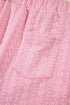 Textured Contrast Trim Crewneck Pocketed Two Piece Dress