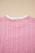Textured Contrast Trim Crewneck Pocketed Two Piece Dress