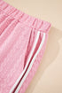 Textured Contrast Trim Crewneck Pocketed Two Piece Dress