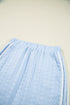 Textured Contrast Trim Crewneck Pocketed Two Piece Dress