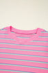 Textured Corded Knit Round Neck Long Sleeve Top