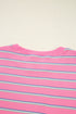 Textured Corded Knit Round Neck Long Sleeve Top