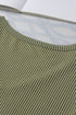 Textured Corded Knit V Neck Short Sleeve Top