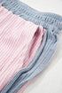 Textured Corded Patchwork Short Sleeve Boxy Short Sets