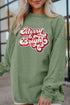 Textured Corded Sequin Graphic Holiday Pullover Sweatshirt