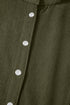 Textured Corduroy Button Front Balloon Sleeve Babydoll Mini Dress