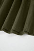 Textured Corduroy Button Front Balloon Sleeve Babydoll Mini Dress