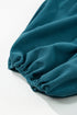 Textured Corduroy Button Front Balloon Sleeve Babydoll Mini Dress
