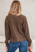 Textured Corduroy Button Zip Up Lapel Collar Jacket