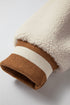 Textured Corduroy Fleece Patchwork Buttoned Bomber Jacket
