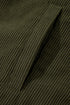 Textured Corduroy Fleece Patchwork Buttoned Bomber Jacket