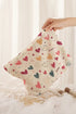 Textured Corduroy Heart Print Cosmetic Pouch