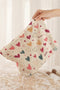 Textured Corduroy Heart Print Cosmetic Pouch