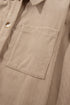 Textured Corduroy Hooded Drawstring Pocket Casual Jacket