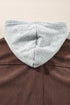Textured Corduroy Hooded Drawstring Pocket Casual Jacket
