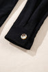 Textured Corduroy Hooded Drawstring Pocket Casual Jacket