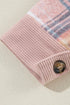 Textured Corduroy Patchwork Chest Pocket Plaid Shacket