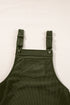 Textured Corduroy Square Neck Pocketed Overall Mini Dress