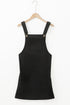 Textured Corduroy Square Neck Pocketed Overall Mini Dress