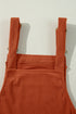 Textured Corduroy Square Neck Pocketed Overall Mini Dress