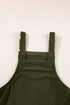 Textured Corduroy Square Neck Pocketed Overall Mini Dress
