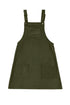 Textured Corduroy Square Neck Pocketed Overall Mini Dress