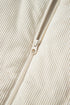 Textured Corduroy Stand Neck Zipped Puffer Vest